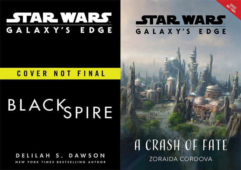 Non-final cover art for the two prequel novels about Galaxy’s Edge.